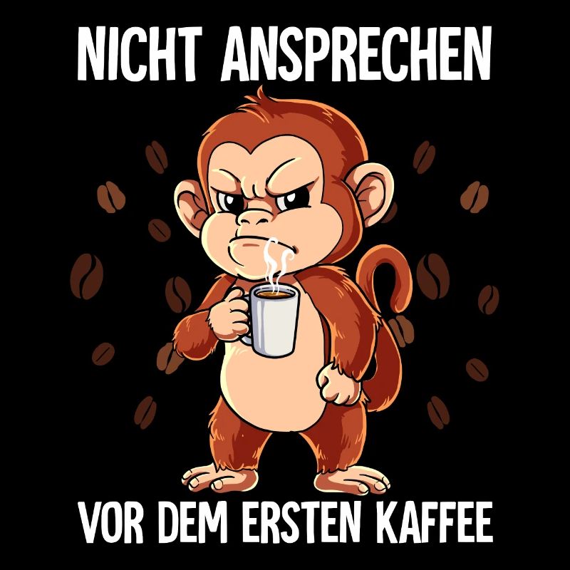 Nicht Ansprechen Vor Dem Ersten Kaffee Affe