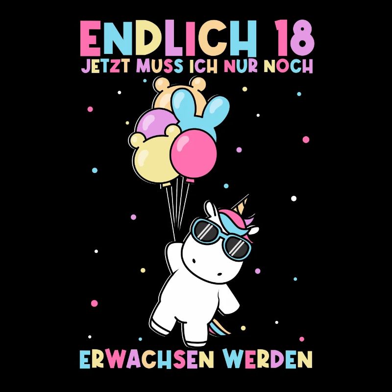 Endlich 18 Geburtstag Party Feiern Geschenk Geburt