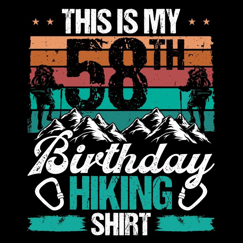 58 Year Old Hiking Men Mountain Climbing Nature