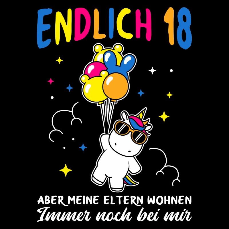 Endlich 18 Geburtstag Party Feiern Geschenk Geburt