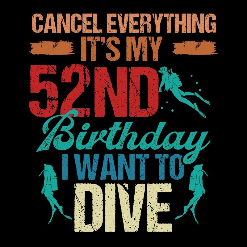 52 ans Plongeur Anniversaire Idée Snorkeling