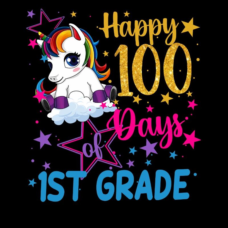 Süßes Einhorn Glückliche 100 Tage der 1. Klasse