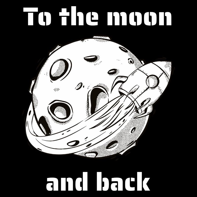 To The Moon & Back Retro Outer Space Designs