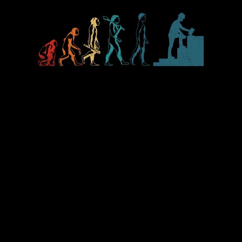 Betonfertiger Evolution Lustiger Betonarbeiter