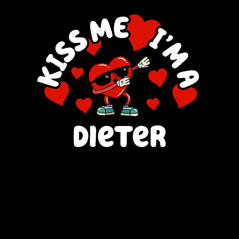 Küss mich - Valentins Tag Name Dabbing Herz Dieter