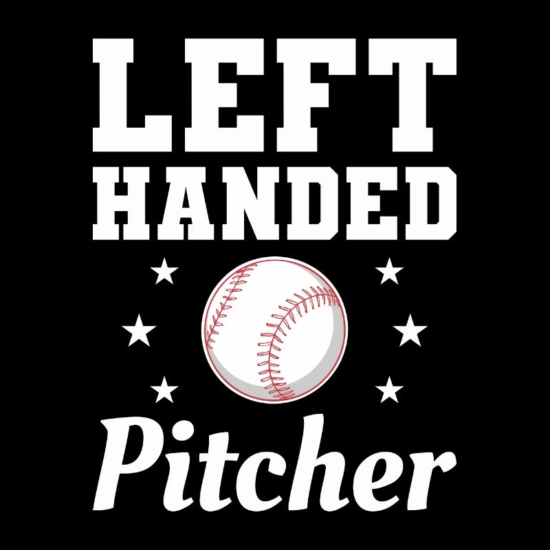 Linkshänder Pitcher Lustiger Lefty Baseballspieler