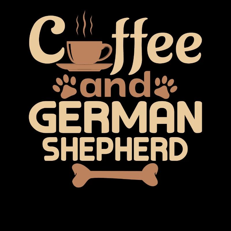 coffe and german shepherd pet lover