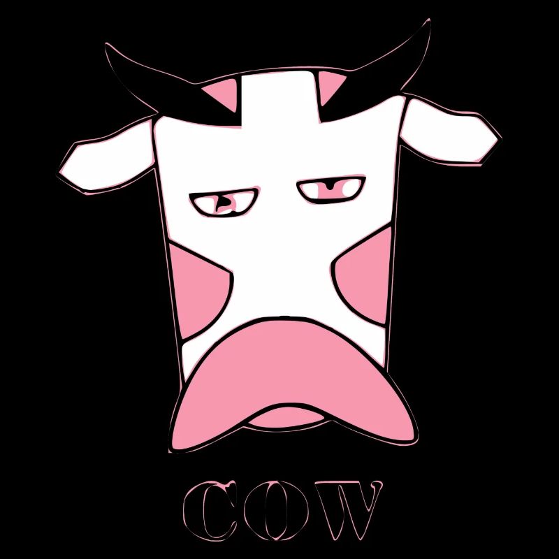 Sad cow's head