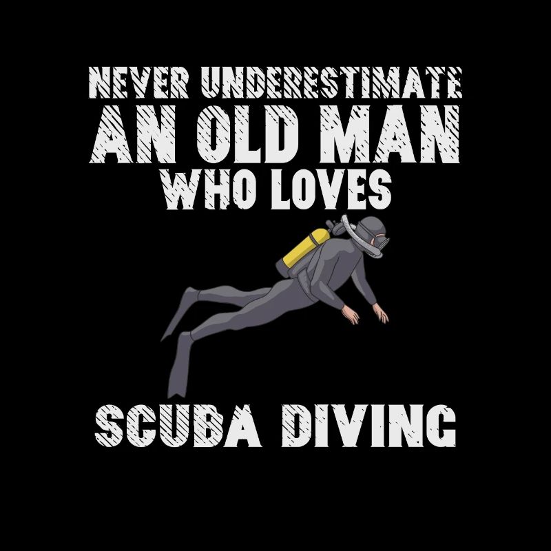 Old Man Diver Diving