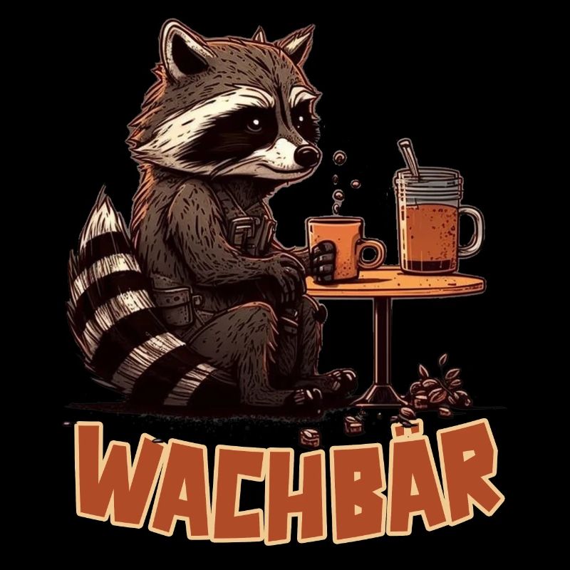 Wachbär Waschbär Motiv Köstüm Bild Mode Rave