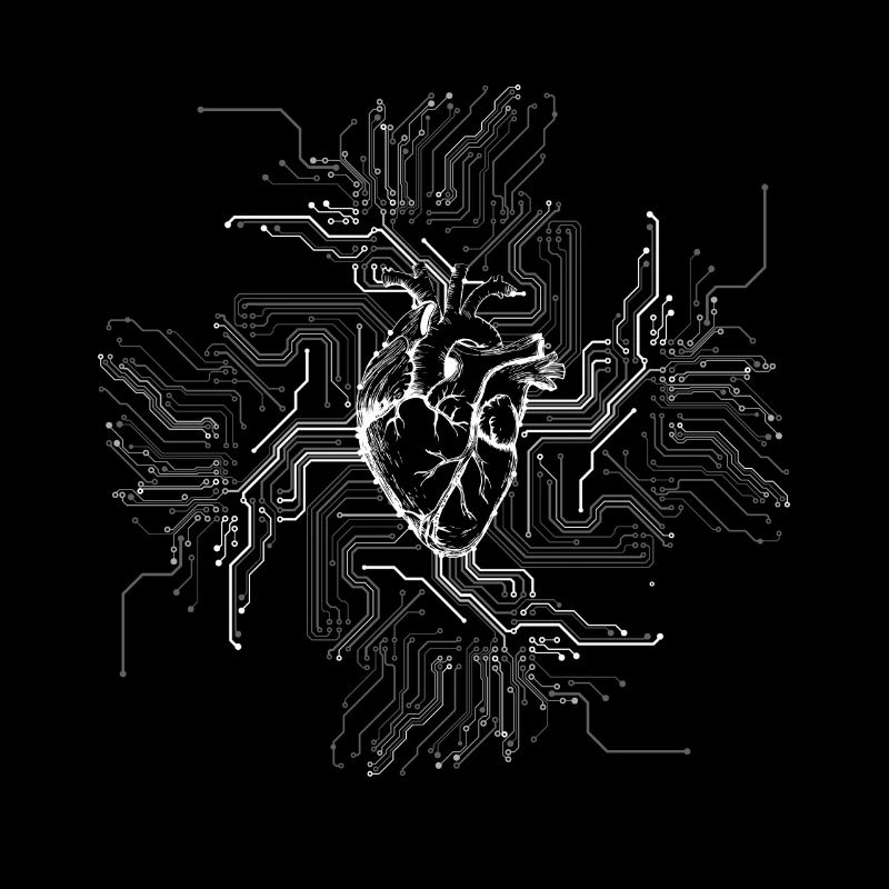 Anatomique Coeur CPU Processeur PCB Carte Ordinateur