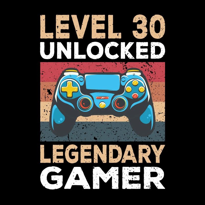 Level 30 Unlocked 30th Birthday Gamer