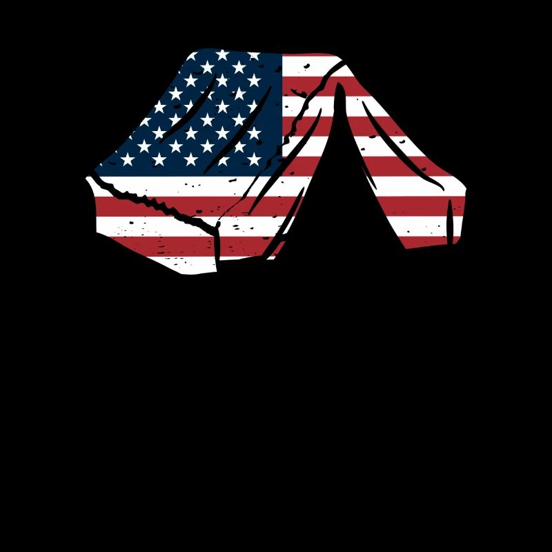 Tente avec drapeau des États-Unis