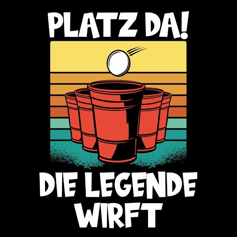 Platz da die Legende wirft Trinkspiel Beerpong