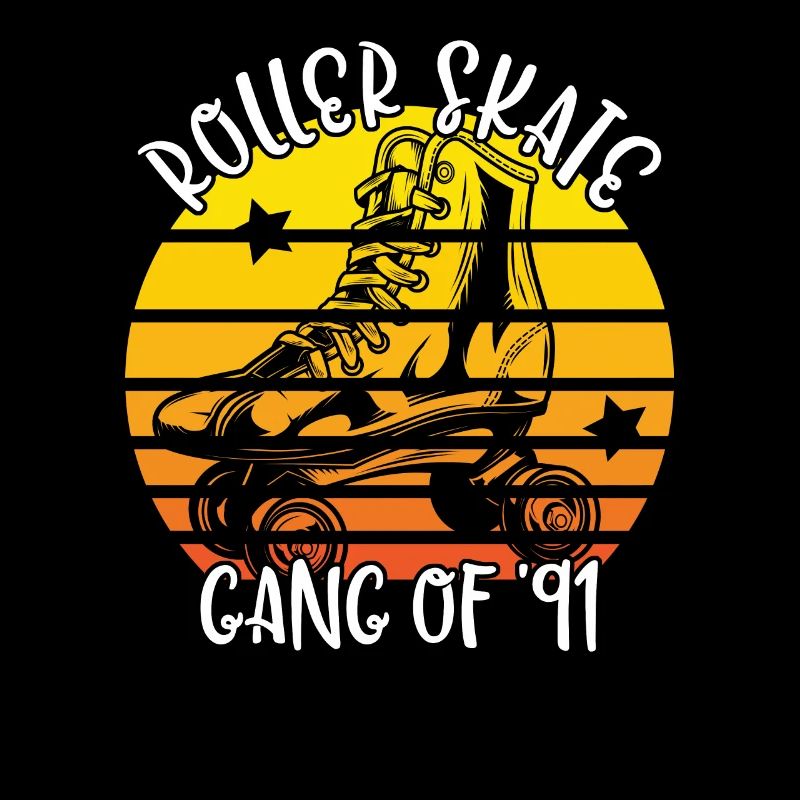 Rollschuhfahrer Rollerskates Rollschuh Gang 1991