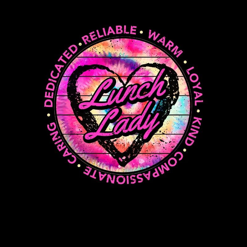 Tie Dye Déjeuner Scolaire Dame Retour à l’école
