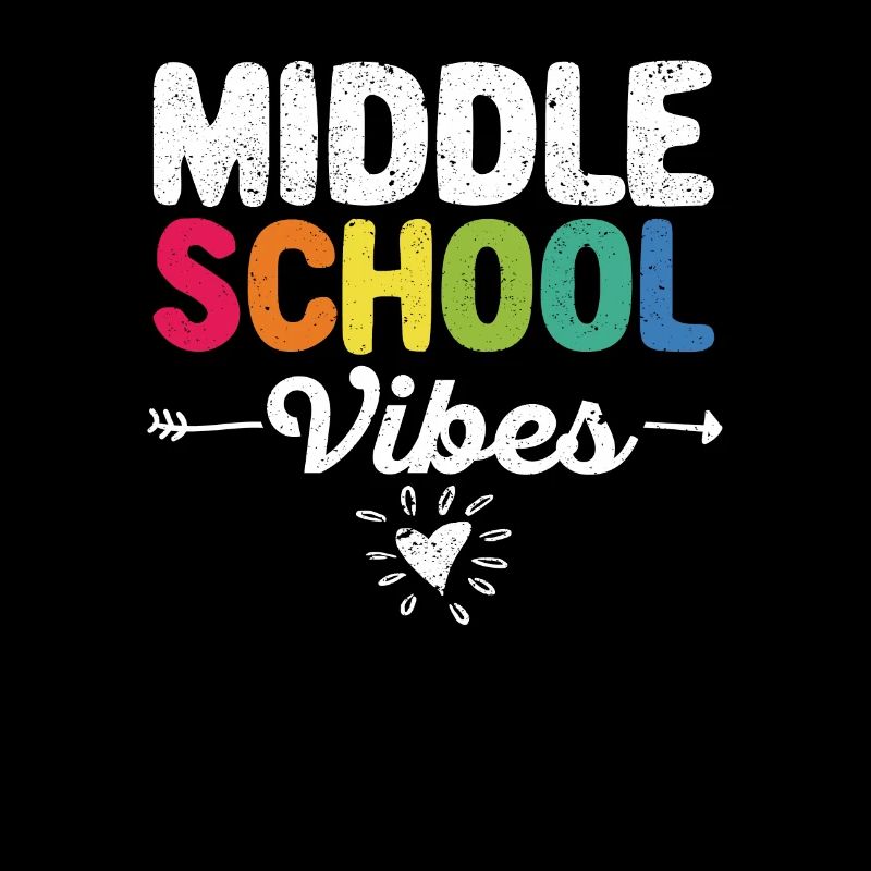 Middle School Vibes Funny Teacher Student Learning