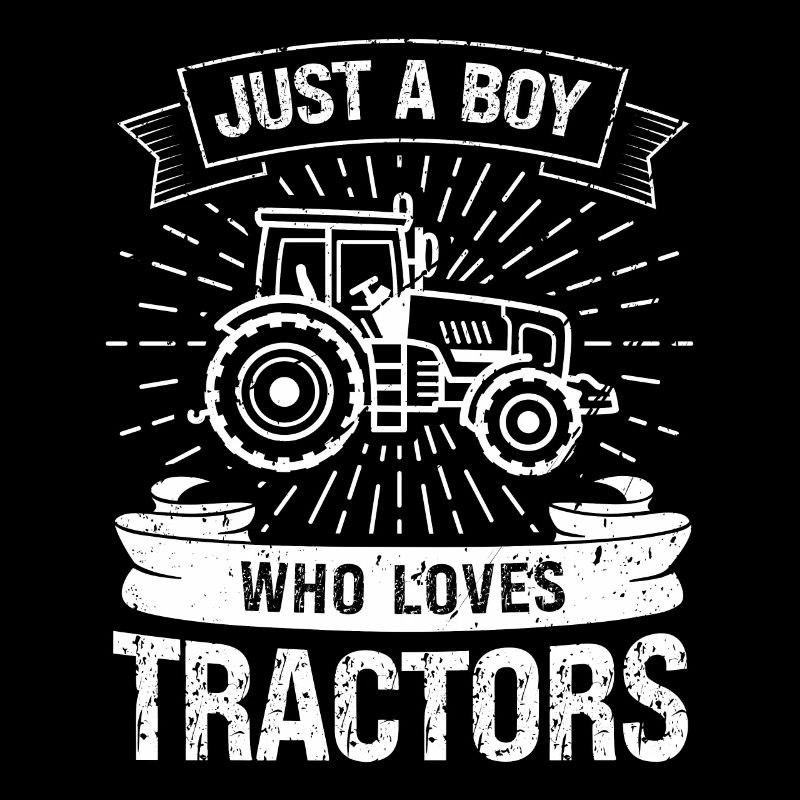 Nur ein Junge, der Traktoren liebt