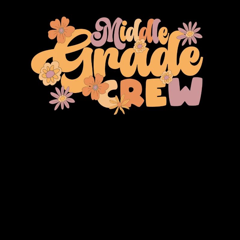 Middle Grade Crew Retro Funny Teacher Student