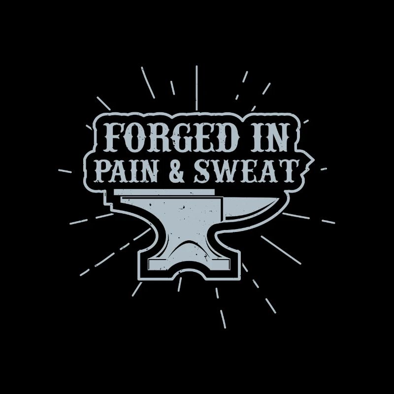 Forged In Paing & Sweat Iron Blacksmith Tool
