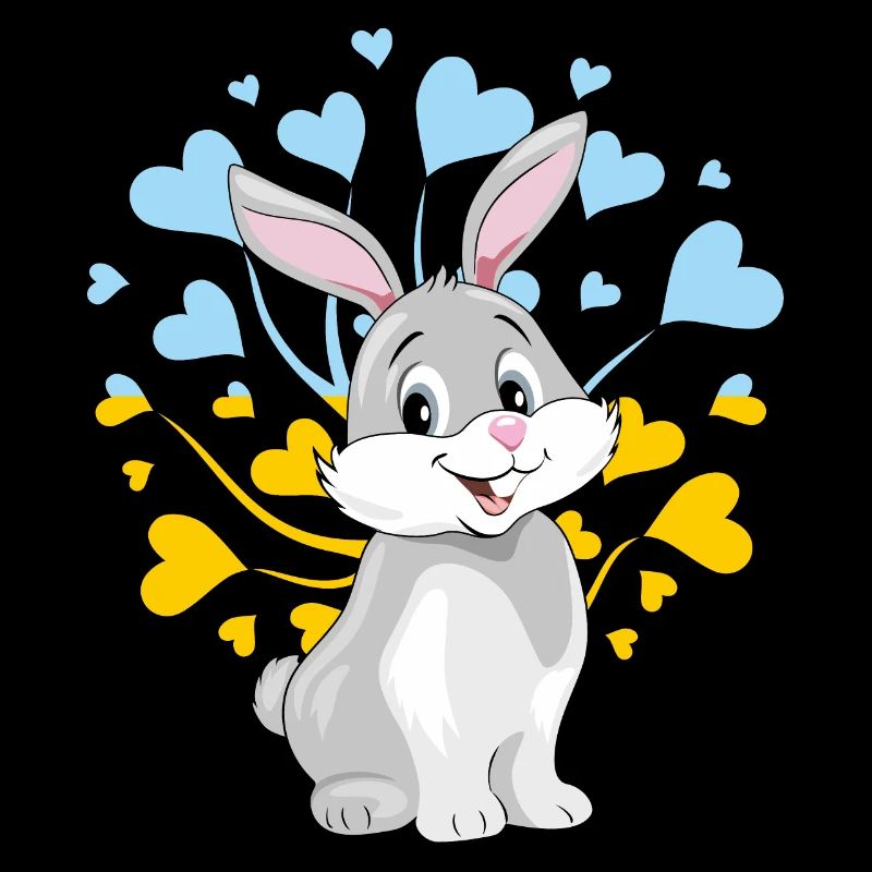 Lapin joyeux et souriant