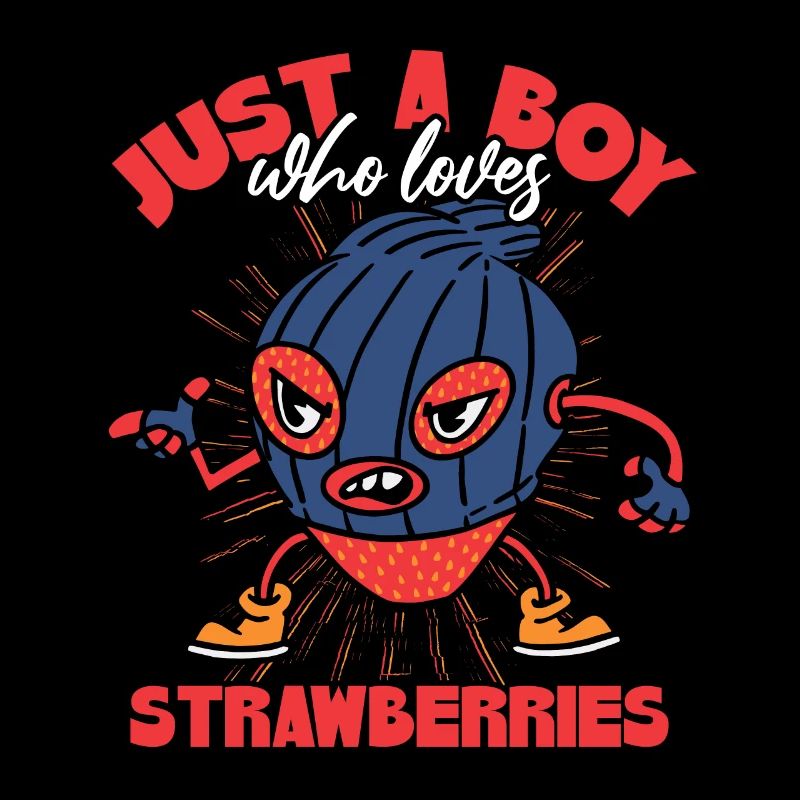 Nur ein Junge, der Erdbeeren liebt