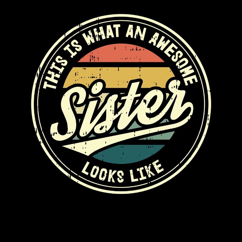 Beste Schwester Schwesterherz Retro Sis Geschenk