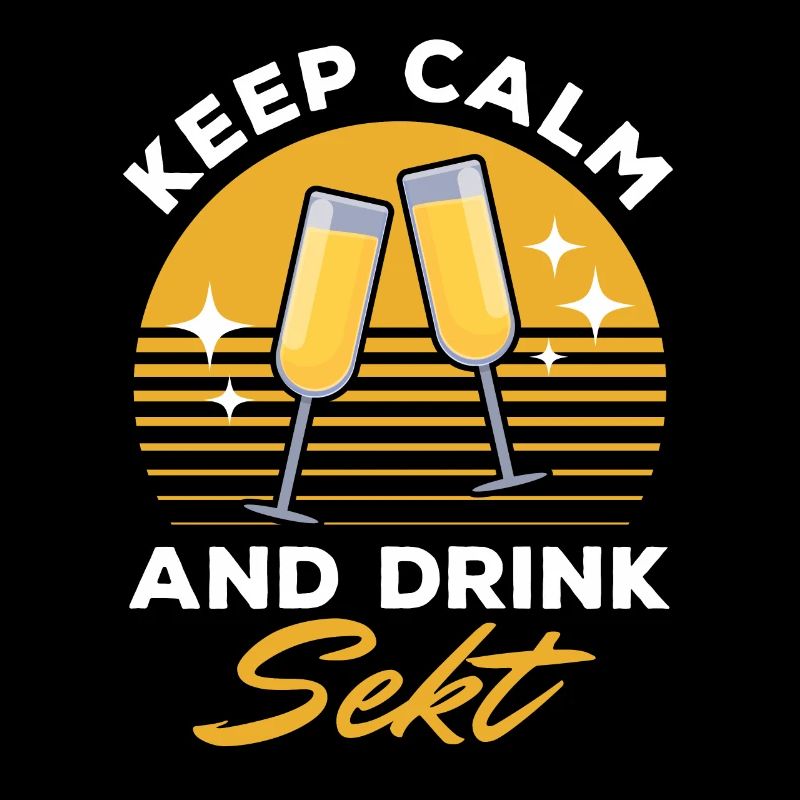 KEEP CALM and drink Sekt - Mädelsabend Pegel