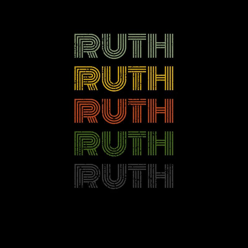 70er Retro Name Vintage Personalisieres Ruth