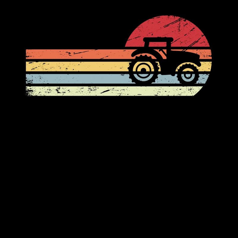 Sonne und Retro-Linien - Traktor -