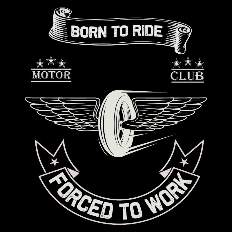 Born To Ride MC Wings Design