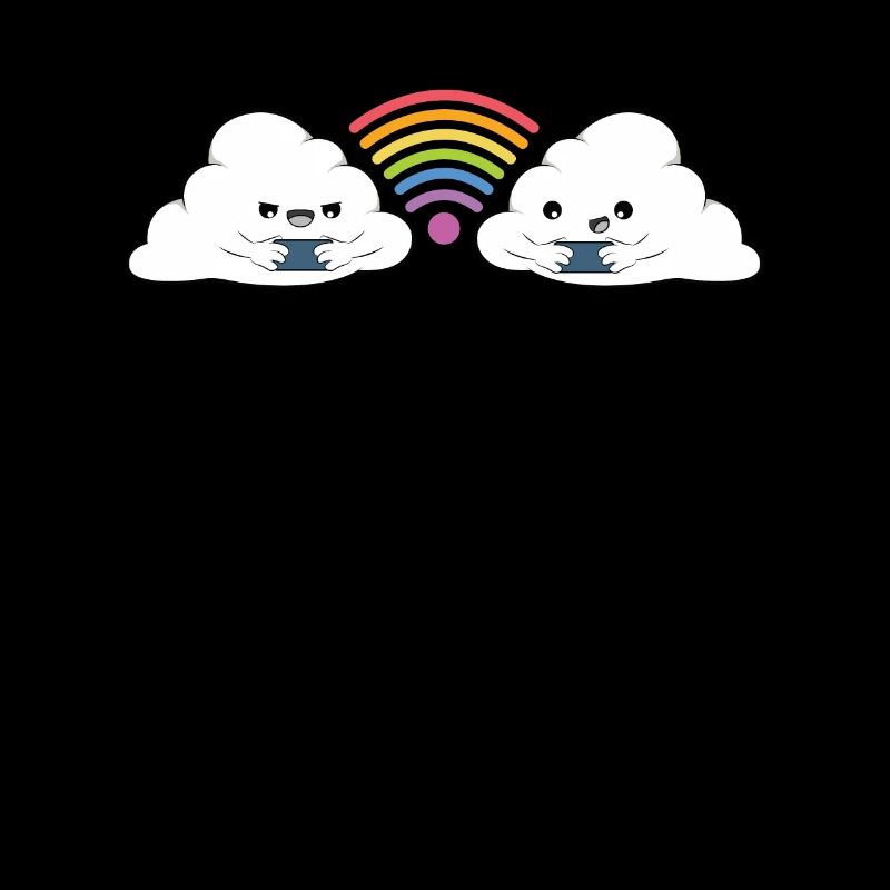 Cloud Wi-Fi Rainbow Colors