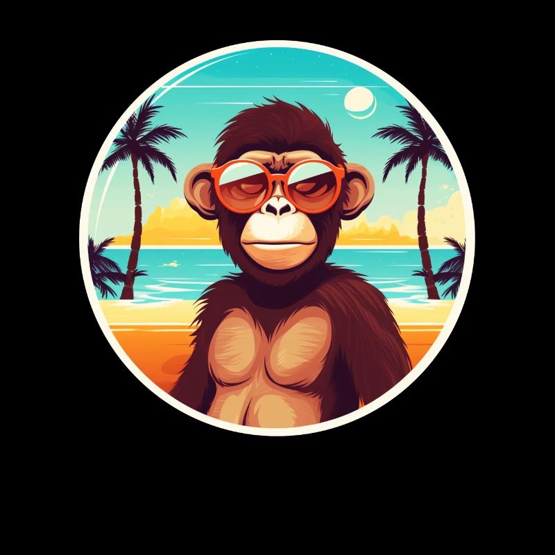 Surf, Sand, and Monkey: Trendy Beach Tee for Summe