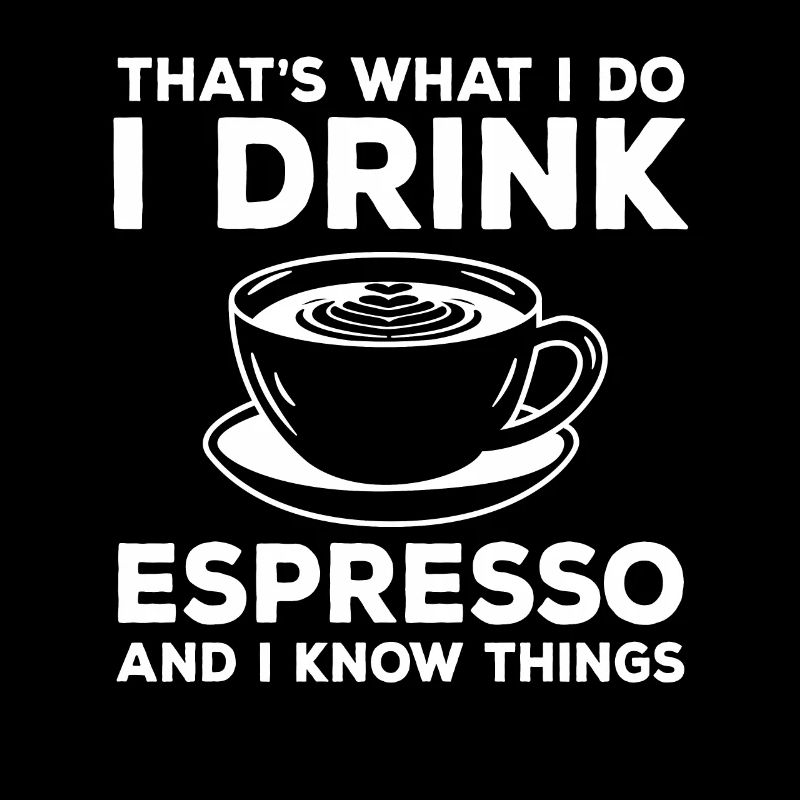 Lustiger Espresso Trinker Caffee Latte