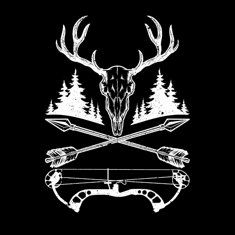 Deer Skull Compound Bow Elk Hunting