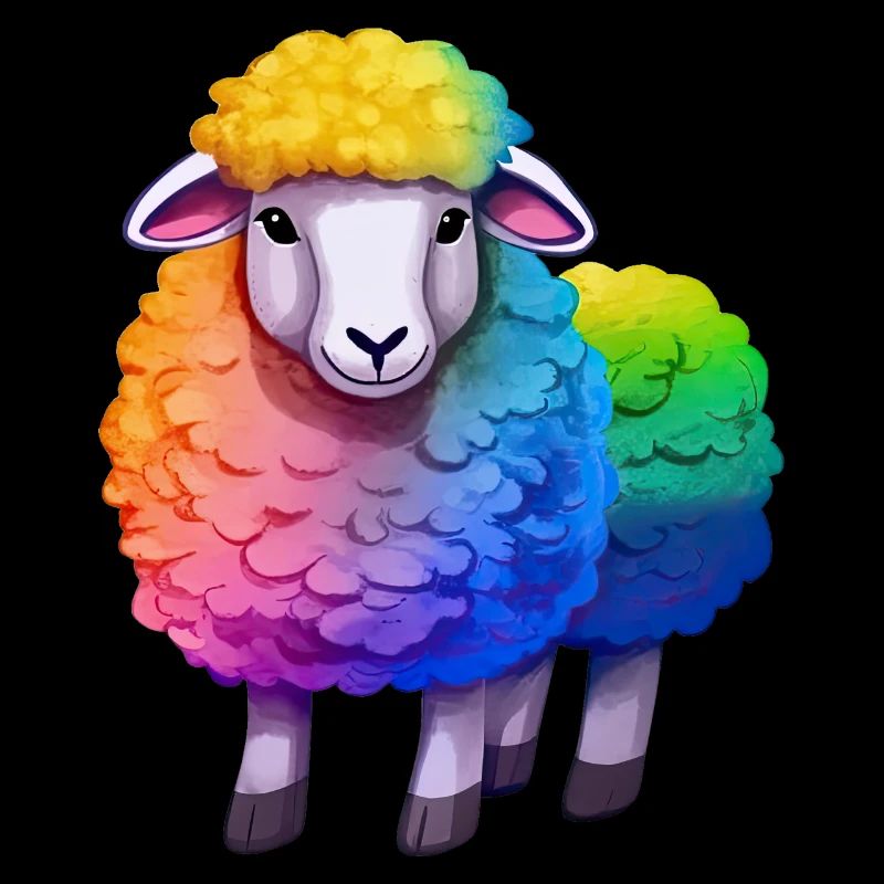 Schaf im Regenbogenmantel-LGBT Pride