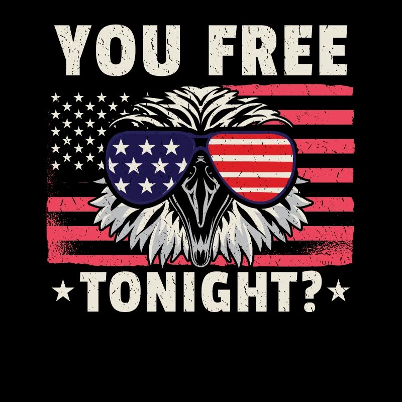 Bald Eagle American Flag You Free ce soir