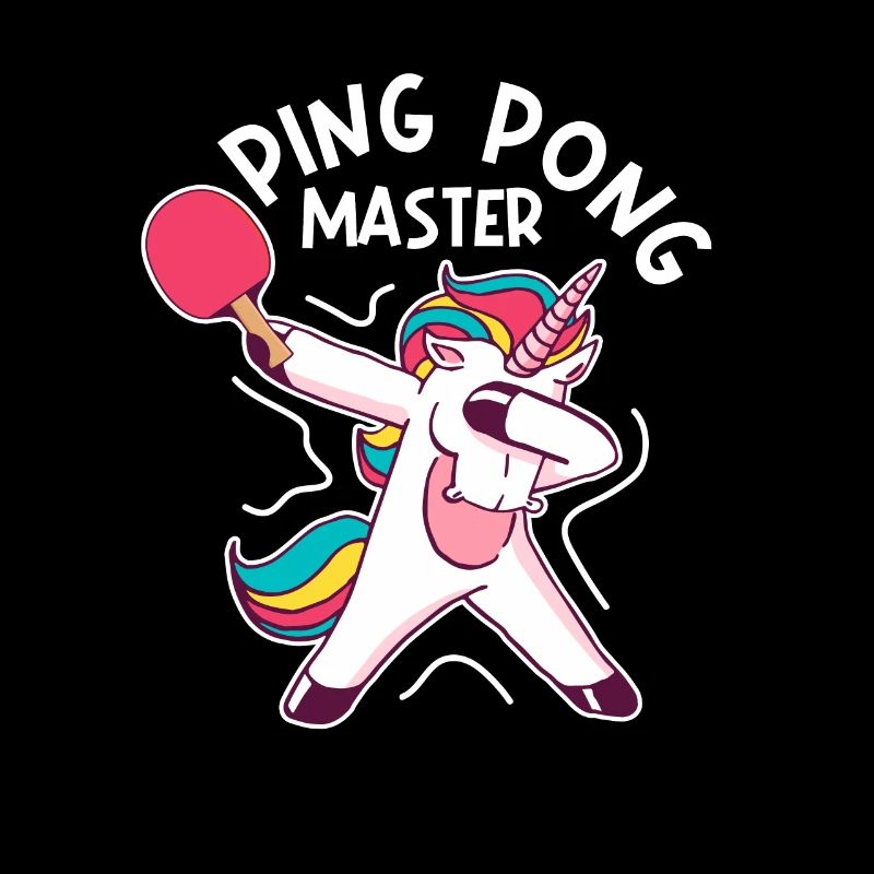 Ping Pong Master Dabbing Unicorn Funny Table