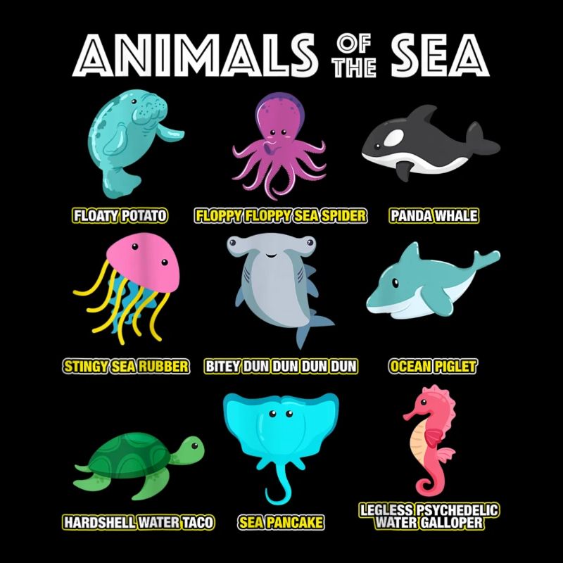 Animaux du Monde Créatures Marines Drôle Océan