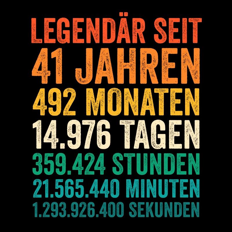 41 Jahre Einundvierzigster Geburtstag