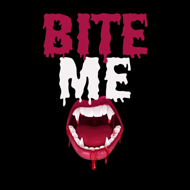 Bite Me Halloween Vampire Bloody Teeth