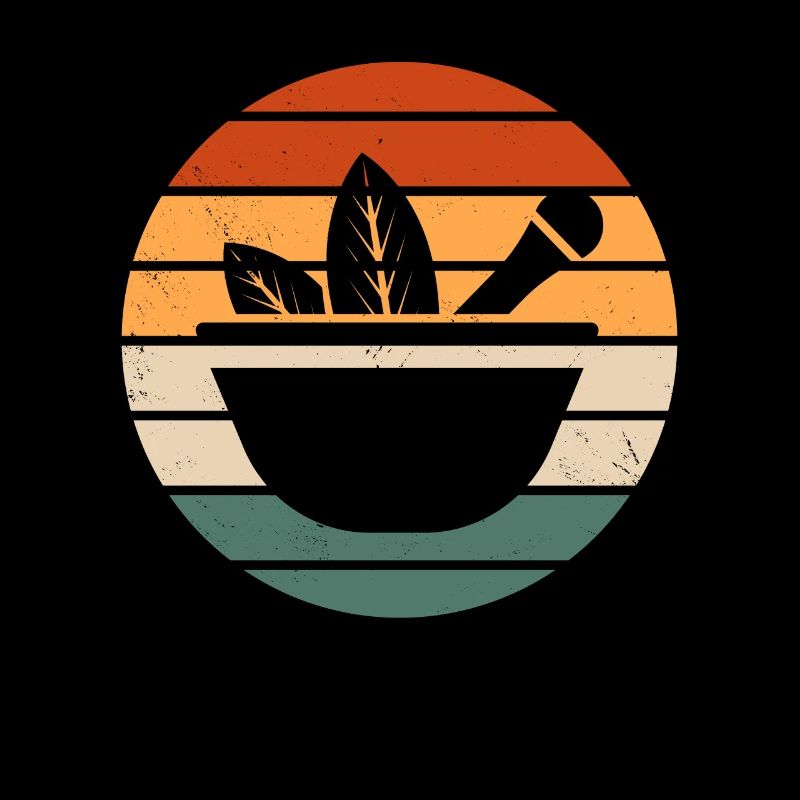 Retro herb and mortar design
