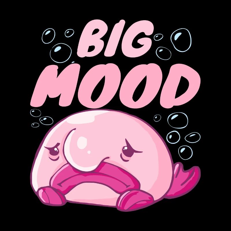 Costume de Blobfish - Visage de poisson Blob laid -