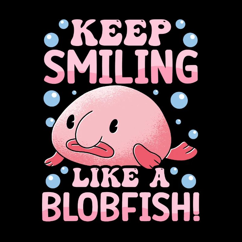 Costume de Blobfish - Visage de poisson Blob laid -