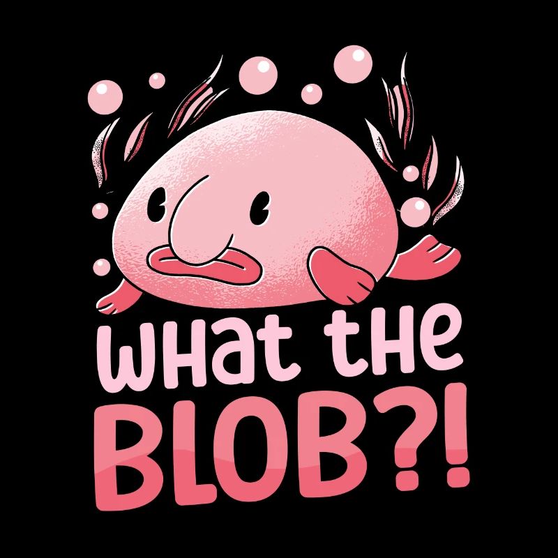 Costume de Blobfish - Visage de poisson Blob laid -