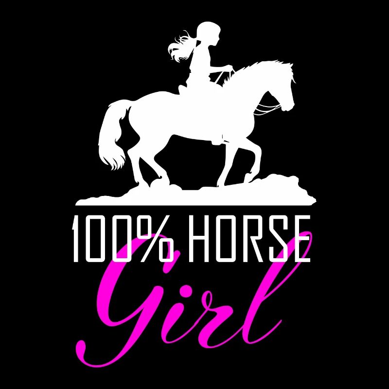 Fille cavalière disant