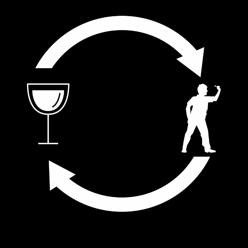 Chargement des flèches - Vin - Joueurs de fléchettes -