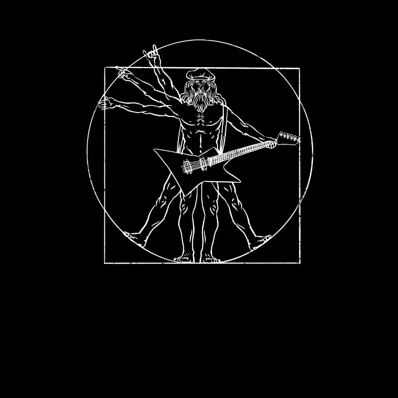 Vitruvian Guitar Music Player Da Vinci - Kunst