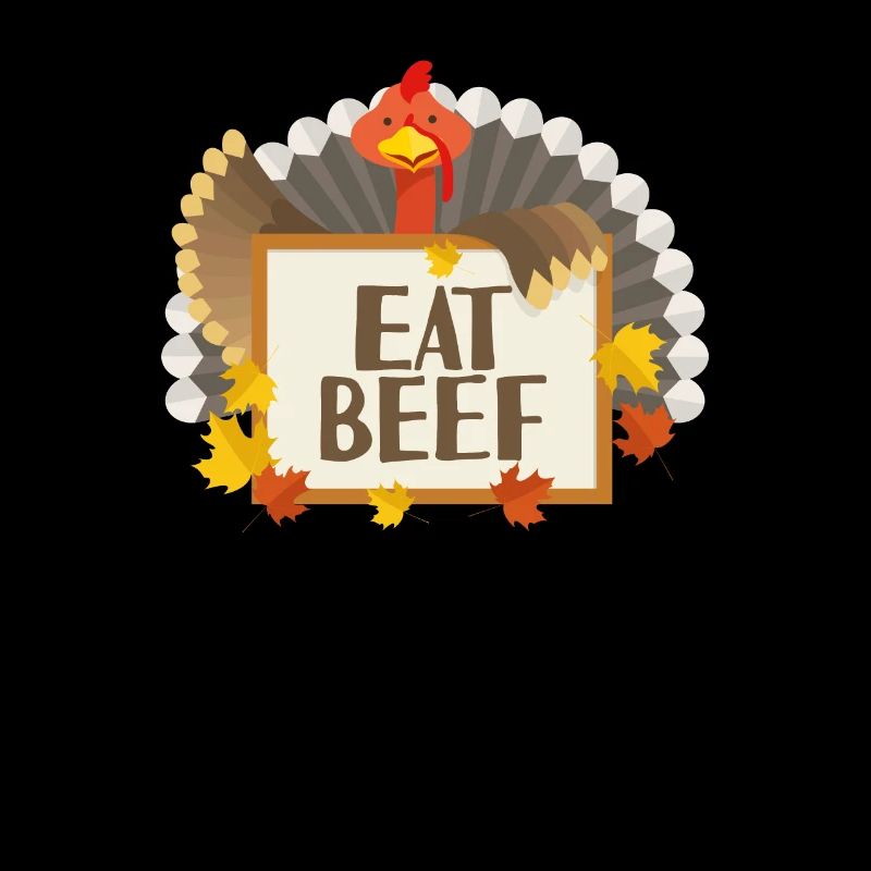 Mangez du bœuf Thanksgiving Day Drôle de dinde Amour