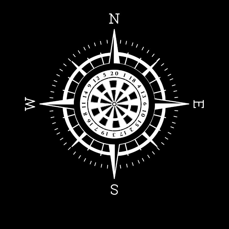 Kompass - Dartscheibe